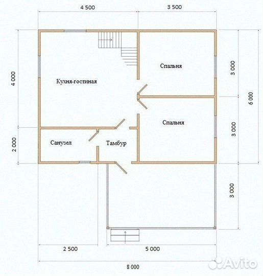 Дачный домик 6х8