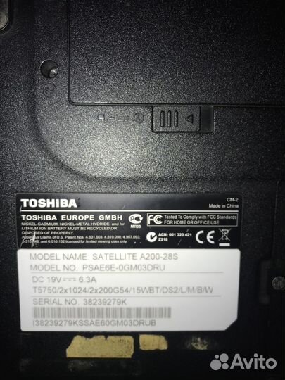 Ноутбук Toshiba Satellite A200-28S