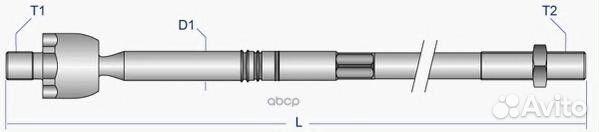 Тяга рулевая VW T5 03- лев/прав.(без наконечник