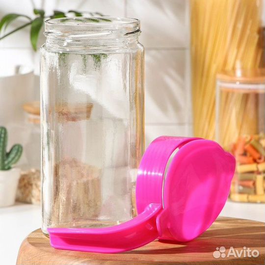 Кувшин-амфора «Индиго», 1,5 л, розовая крышка