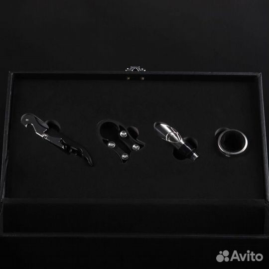 Набор для вина на 2 бутылки Доляна «Премьер», 4 пр