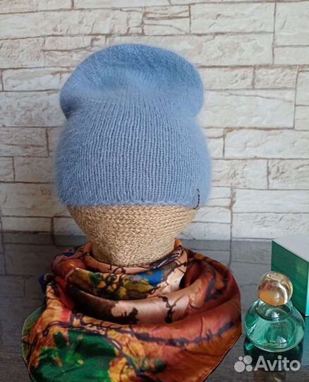 Шапочка бини пух норки, 54-56раз