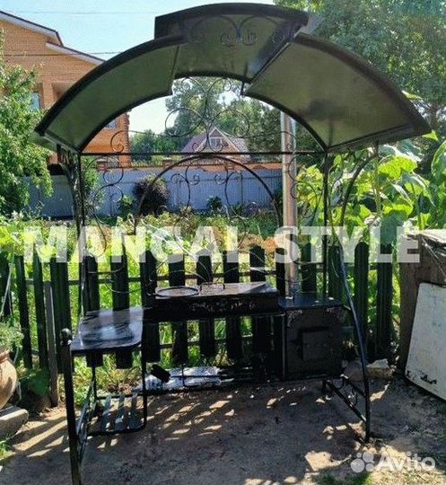Мангал с крышей