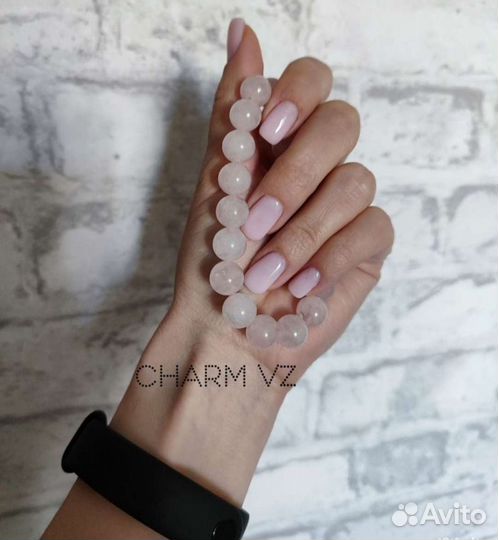 Браслет из розового кварца