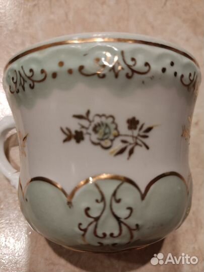 Чашка бирюзовая кофейная Дулевский фарфор СССР