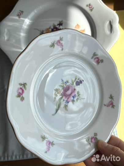 Блюдо и тарелка bohemia