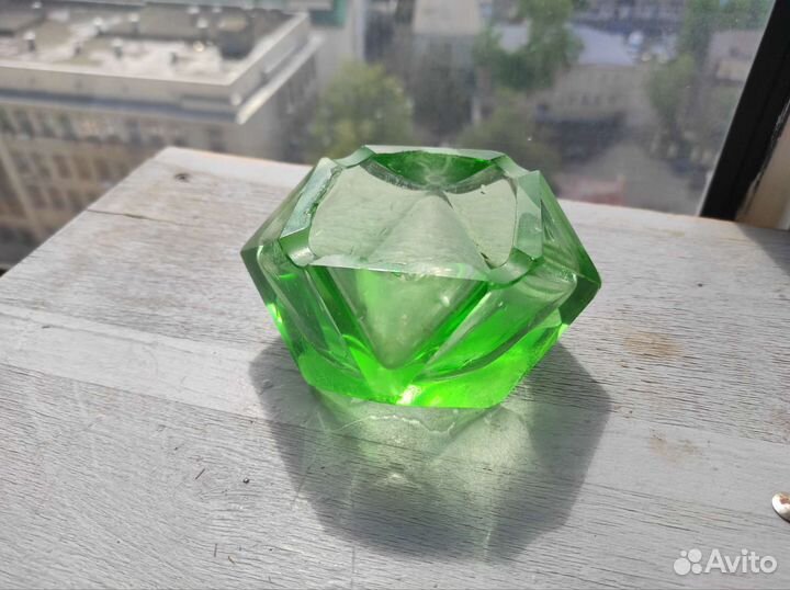 Пепельница цветное стекло СССР винтаж