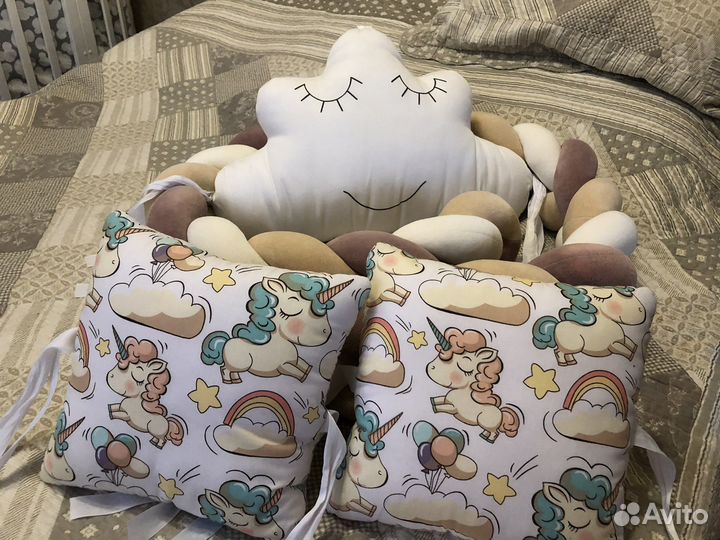 Бортик косичка в кроватку