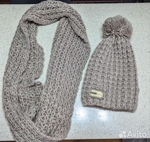 Комплект шапка и снуд женский