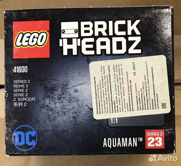 Конструктор Lego BrickHeadz 41600 Аквамен