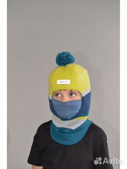 Шапка-шлем зимняя с забралом Jumbi новая 47-49