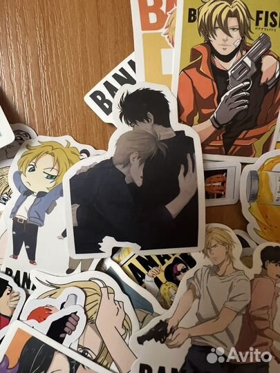 Пакет наклеек banana fish банановая рыба