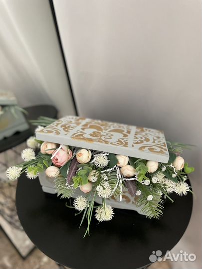 Шкатулка деревянная винтаж