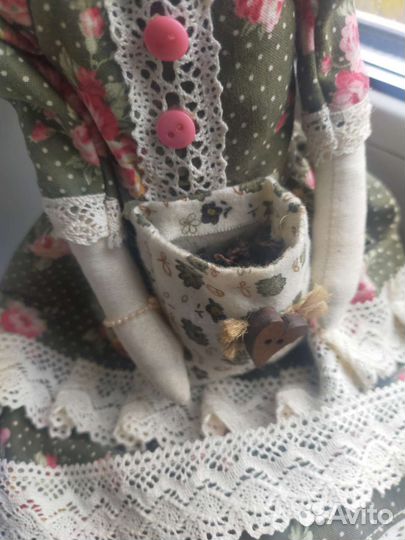 Кукла тильда интерьерная текстильная ручной работы