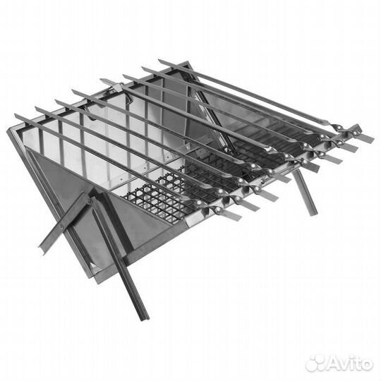 Мангал-дипломат, р. 44 х 28,5 х 2,5 см, 8 шампуров