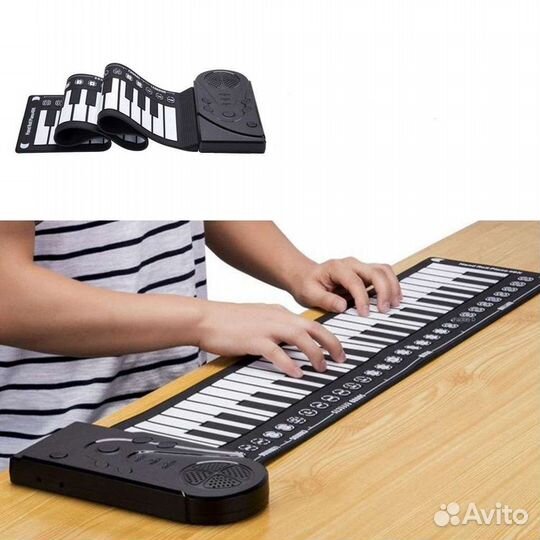 Гибкое пианино Новое, синтезатор + рус инструкц