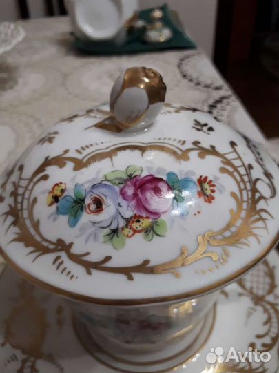 Большая чашка Лимож, антик,Франция