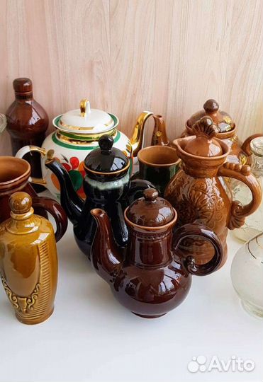 Ваза из цветного стекла СССР, фруктовницы, Графины