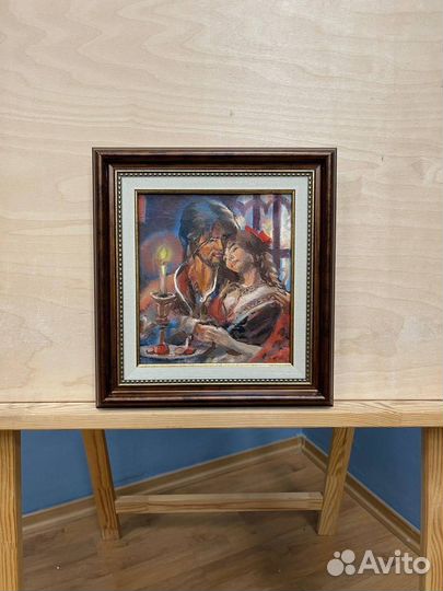 Картина маслом, с людьми 