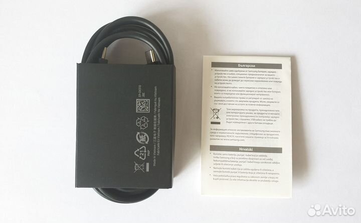 Кабель чёр. Samsung USB Type-C - USB Type-C, 1.8 м