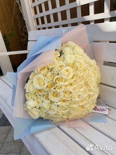 Белые розы, доставка цветов Краснодар