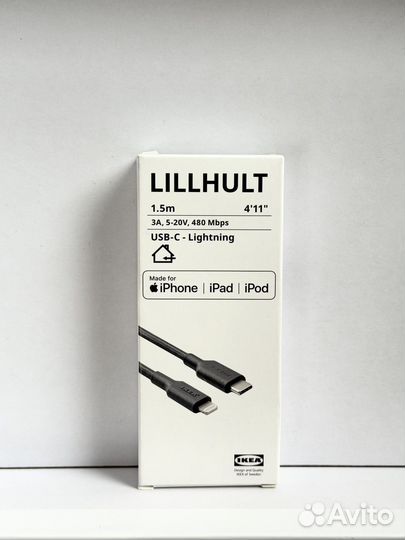 Кабель Lillhult lightning-USB-C (IKEA) для iPhone