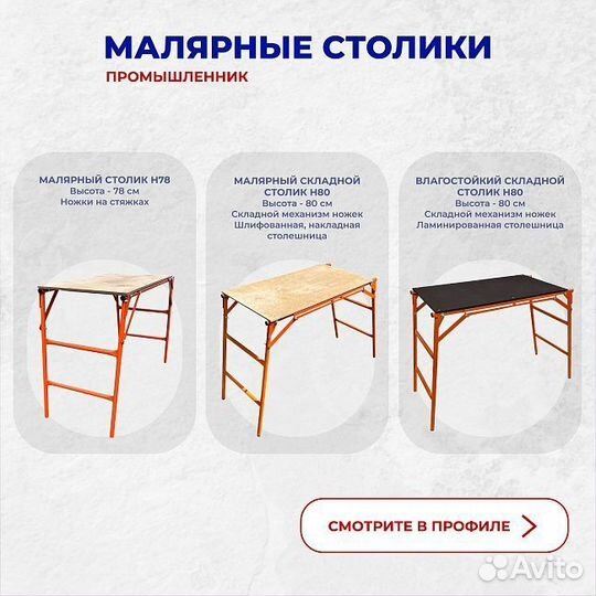 Малярные столики