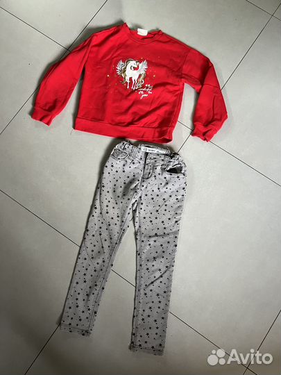 Вещи zara, джинсы, футболка, школьная