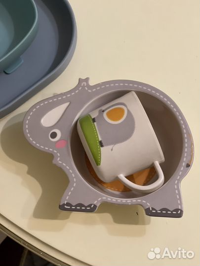 Набор детской посуды beaba б/у
