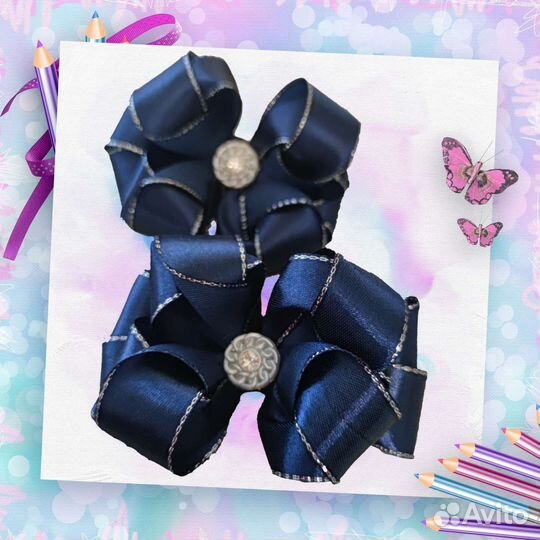 Школьные банты на резинке