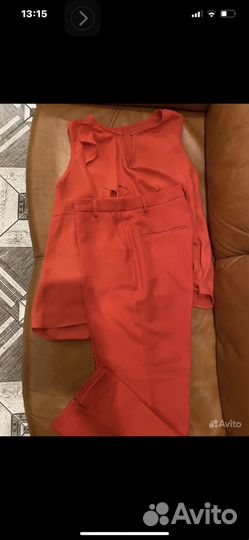 Красные брюки с кофтой. Комбинезоны