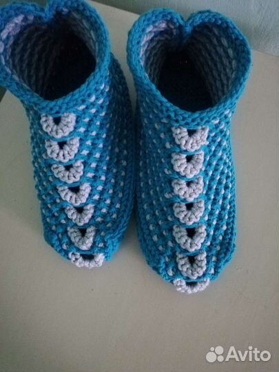 Тапочки вязаные женские