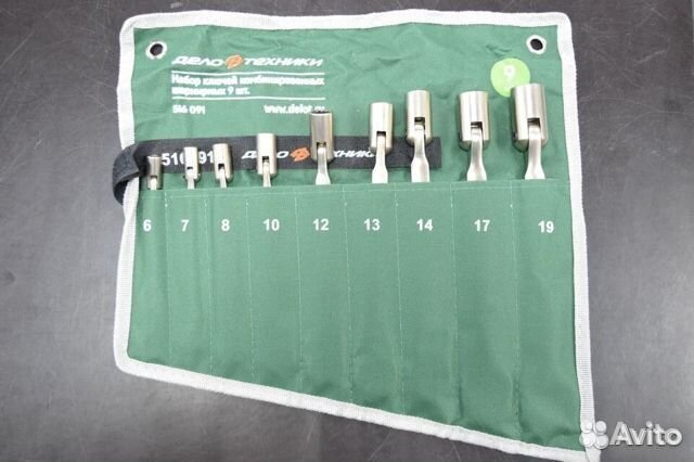 Набор ключей комбинированных шарнирных 9 шт., план