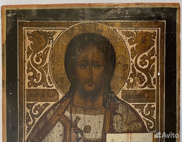 Икона Иисус классический Холуй 19 век