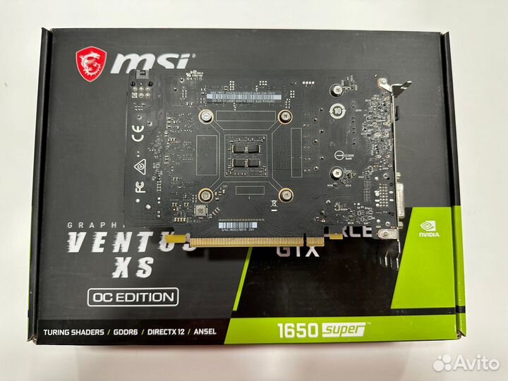 Видеокарта MSI GeForce GTX 1650 super ventus XS OC