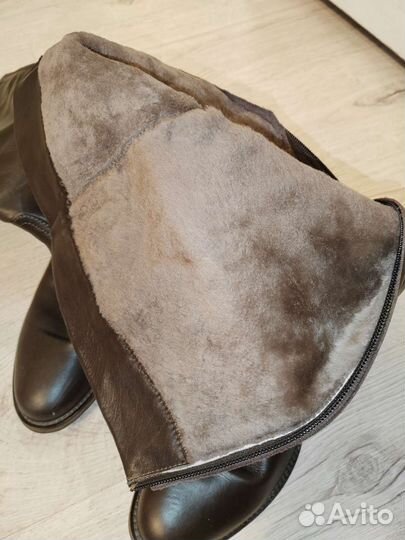 Кожаные сапоги