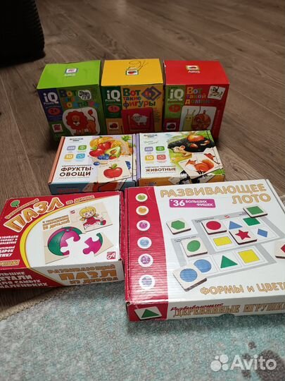 Развивающие пазлы и лото детские 7 штук