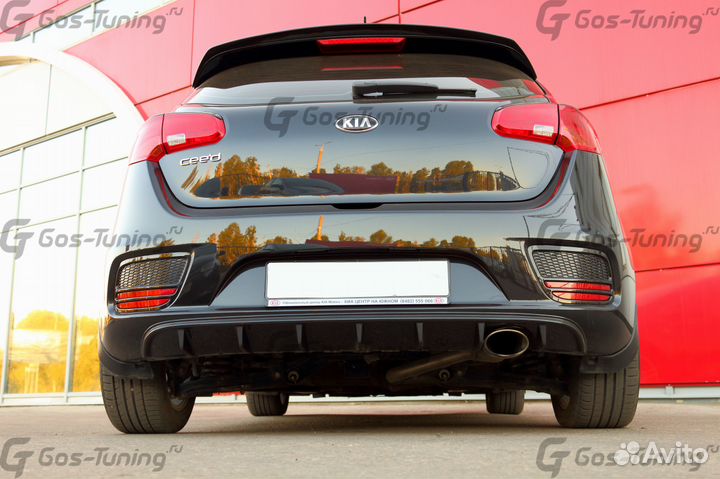 Диффузор заднего бампера GT-Line на KIA Ceed JD V2