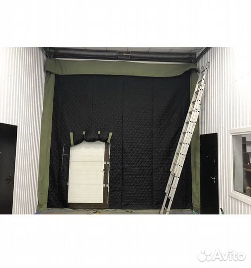 Шторы в гараж (утепленные)с люверсами, брезент