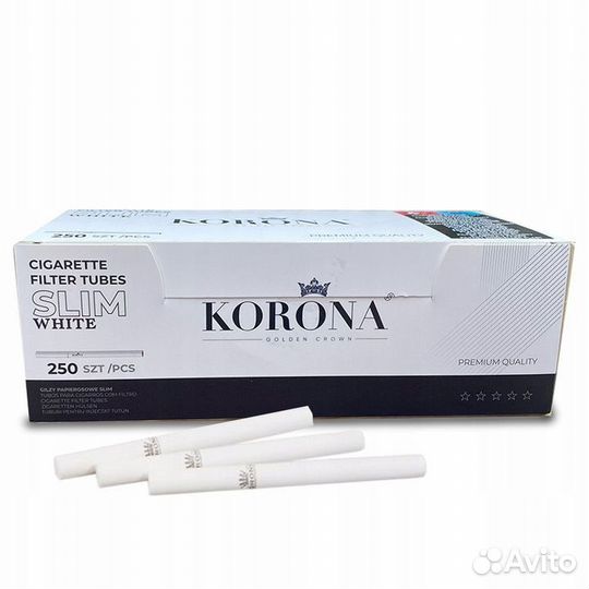 Гильзы для сигарет Korona slim white 250