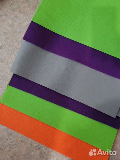 Фетр мягкий, толщина 3мм, 100х50см. 4 цвета