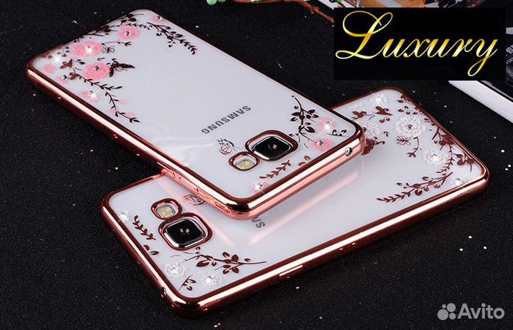 Чехол силиконовый со стразами Samsung