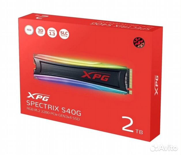2 тб SSD M.2 накопитель adata XPG Spectrix S40G RG