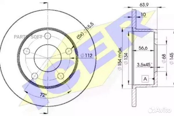Icer 78BD40602 78BD4060-2 к-кт дисков тормозных за
