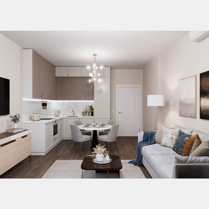 2-к. квартира, 54,3 м², 1/20 эт.