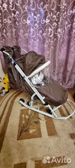 Детские санки коляска