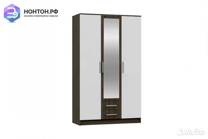 Шкаф Мартина 3-дверный белый / венге