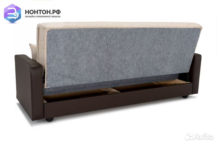 Диван книжка Лондон рогожка микс бежевая