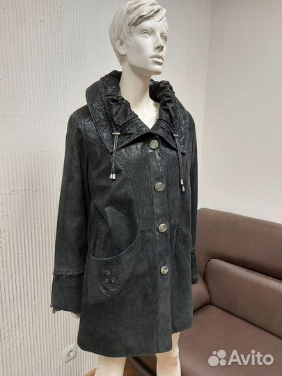 Дубленка женская новая 50 р подстежкой из кролика