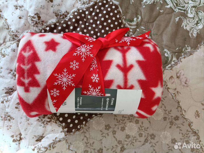 Плед флисовый новый